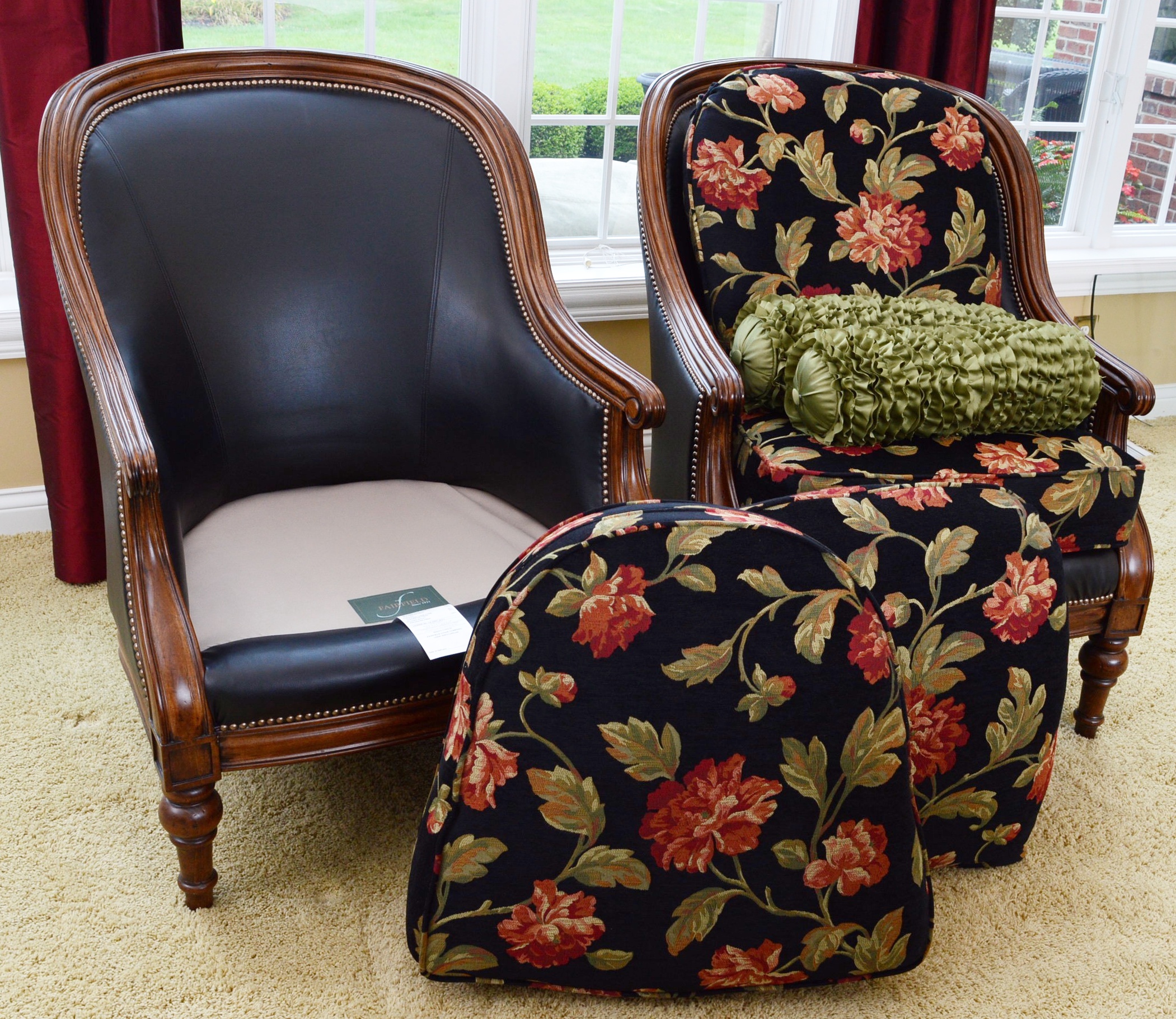 Pair of Custom Upholstered Occasional Chairs