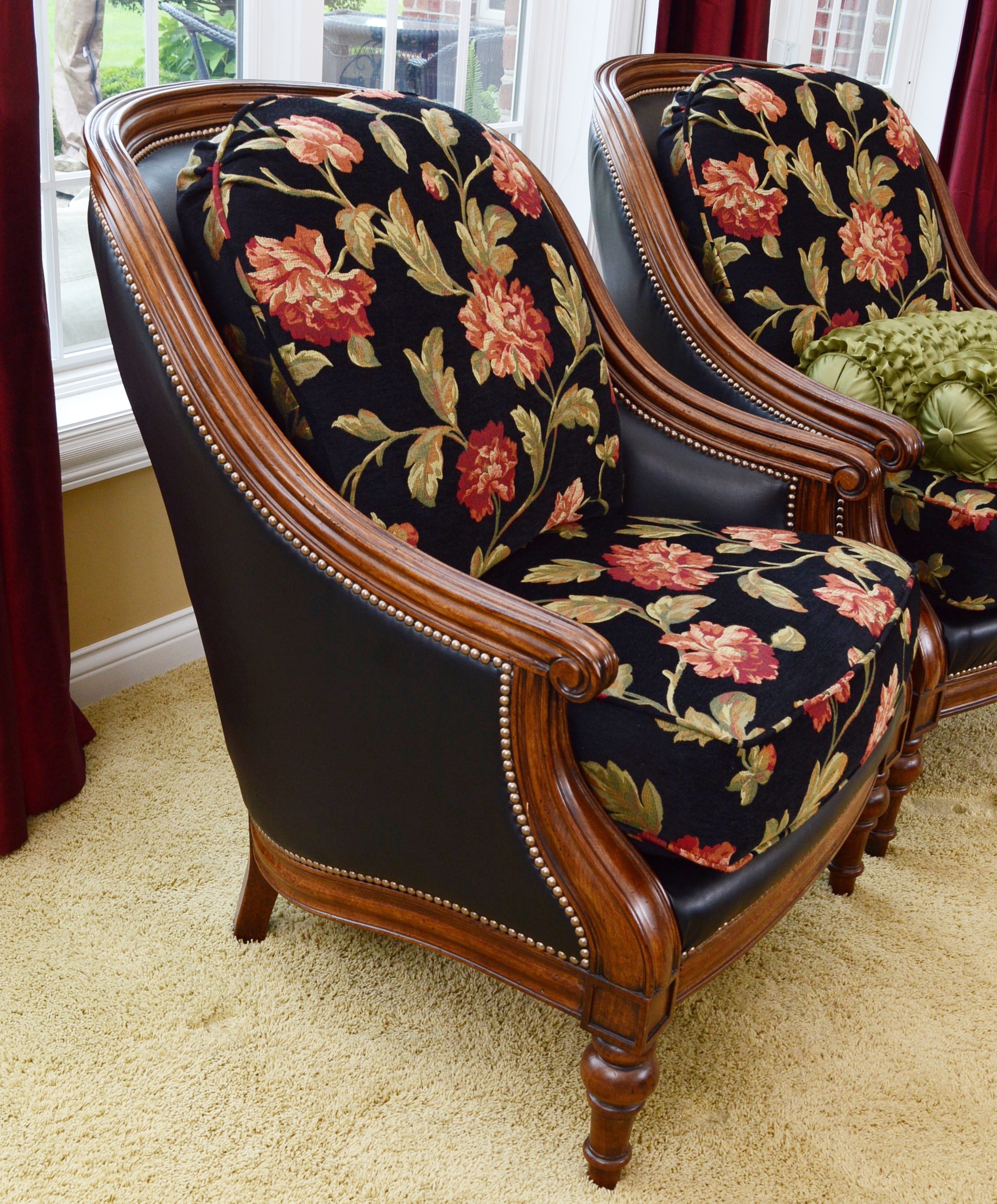 Pair of Custom Upholstered Occasional Chairs