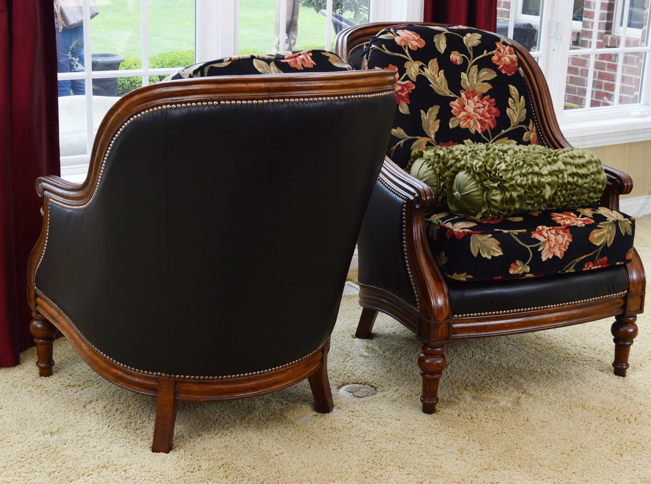Pair of Custom Upholstered Occasional Chairs