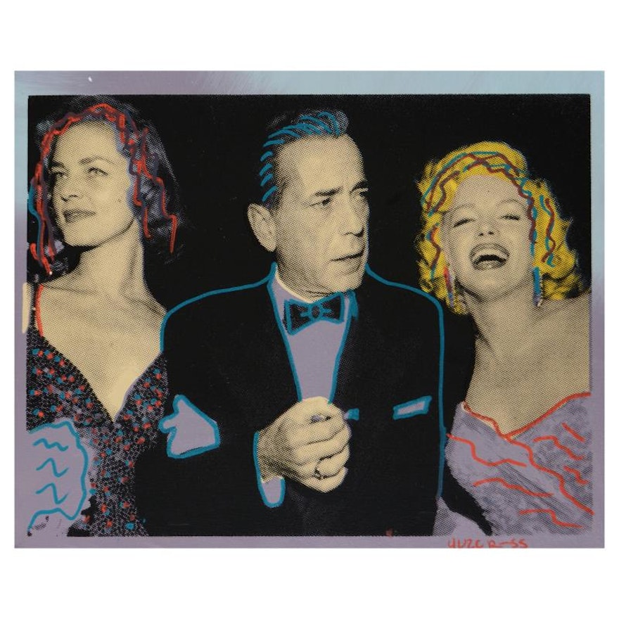 Ringo "Marilyn, Bogart, and Bacall" Mixed Media Painting on Canvas