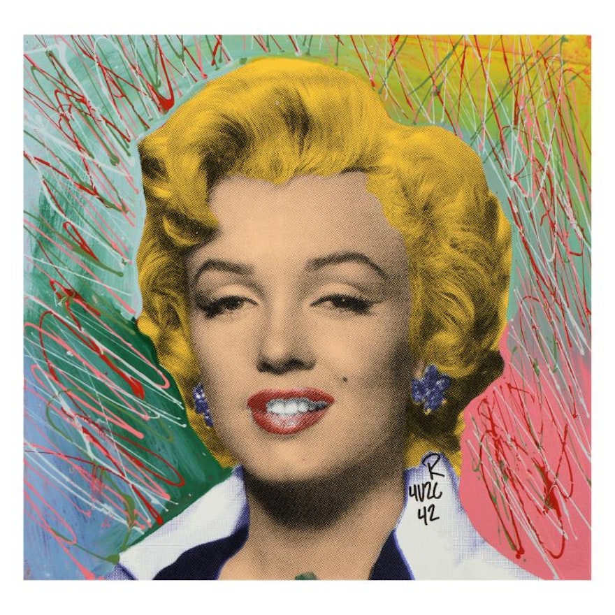 Ringo "Marilyn Classic (Blonde)" Mixed Media Painting on Canvas