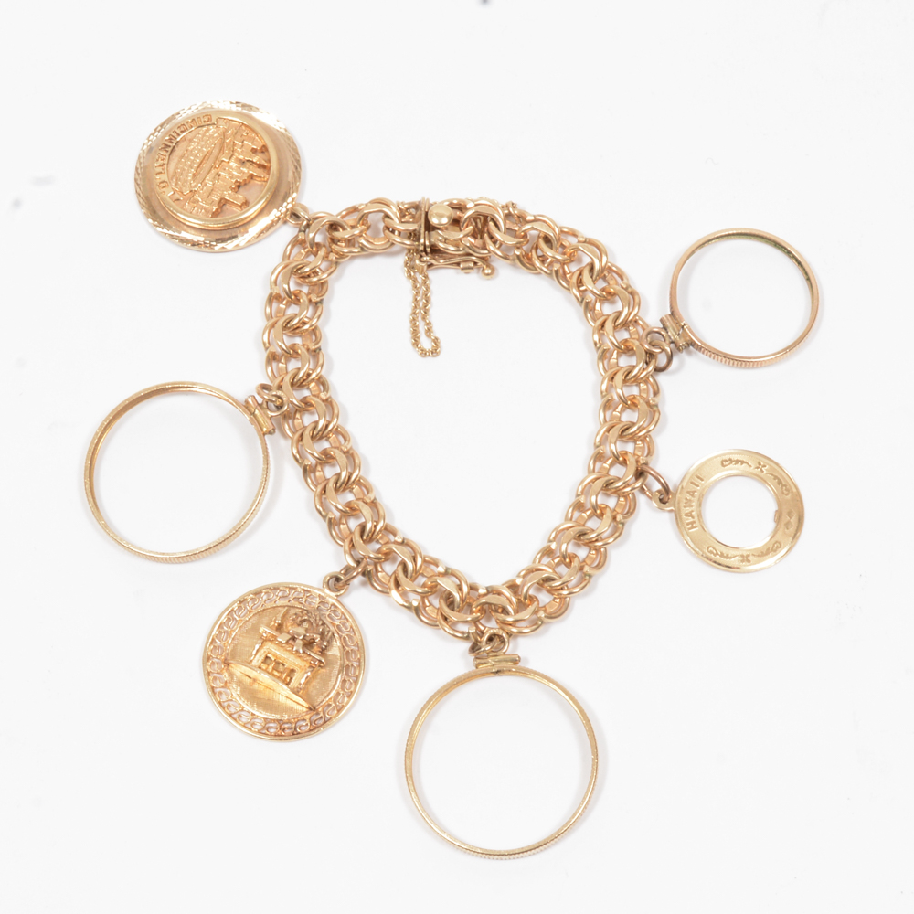14K Yellow Gold Charm Bracelet