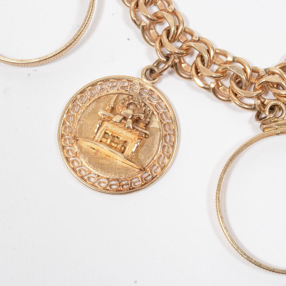 14K Yellow Gold Charm Bracelet