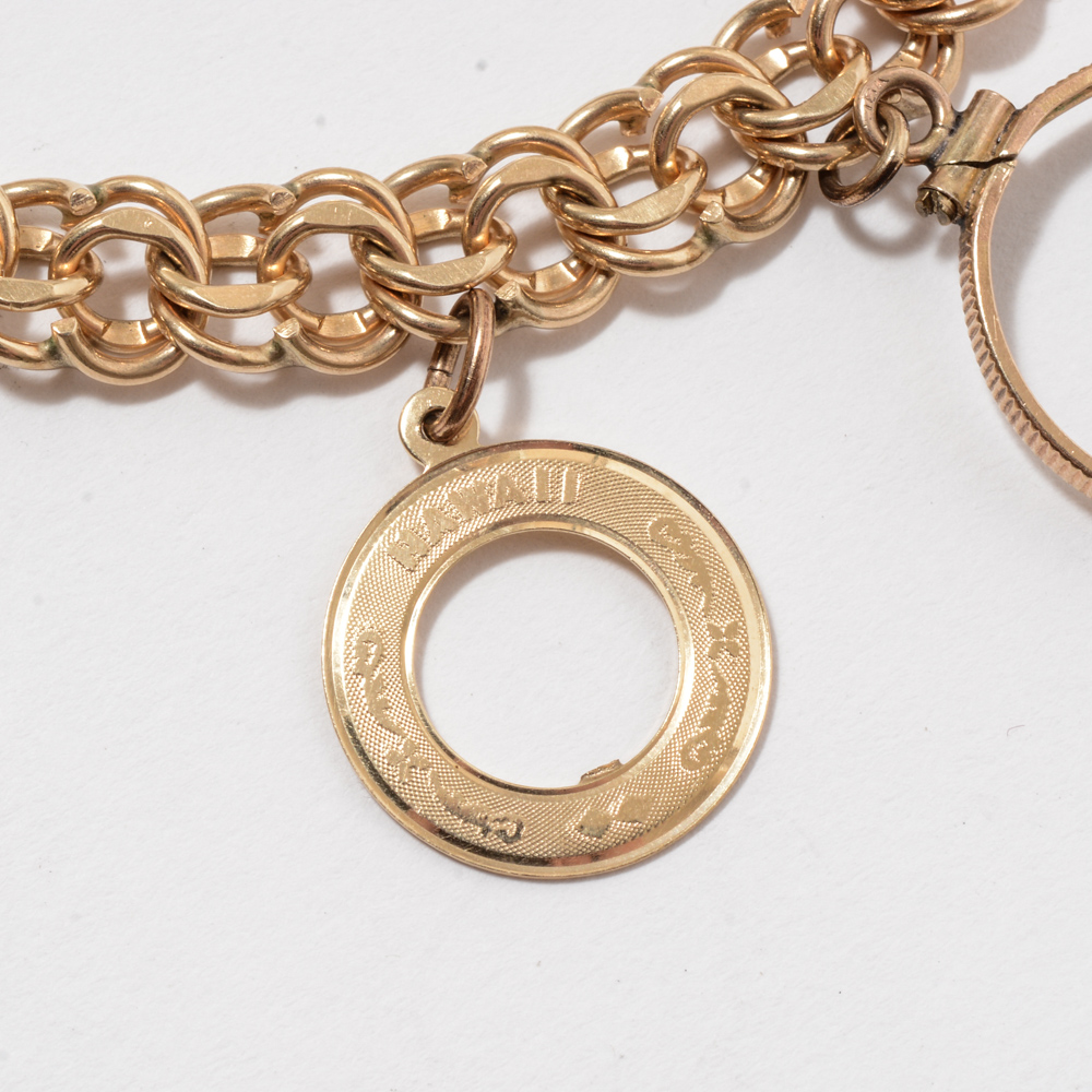14K Yellow Gold Charm Bracelet