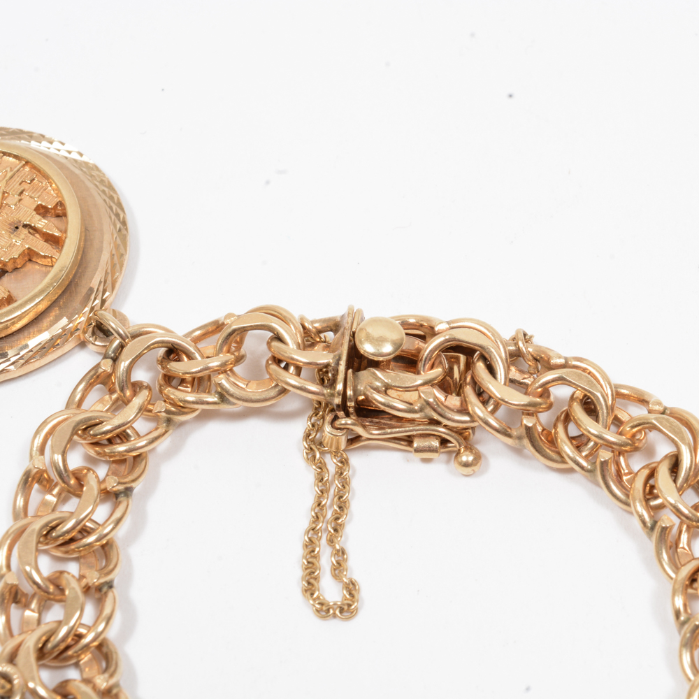 14K Yellow Gold Charm Bracelet