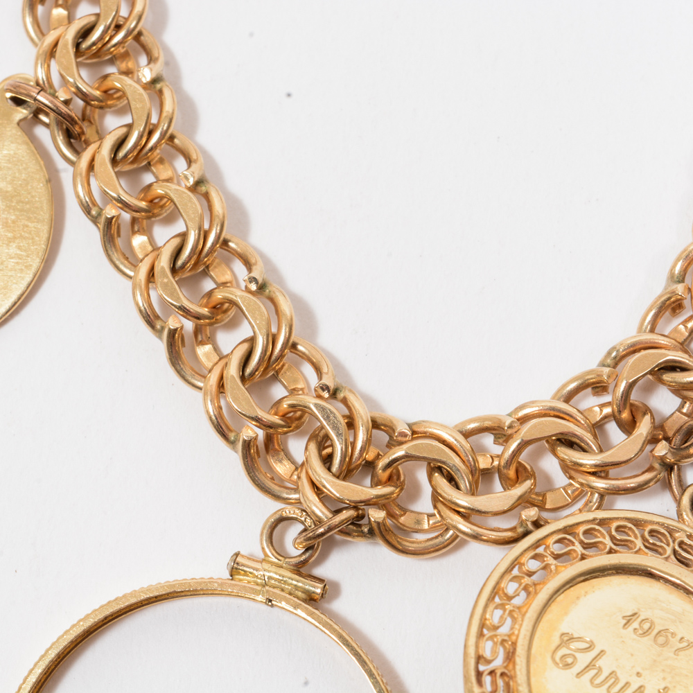 14K Yellow Gold Charm Bracelet