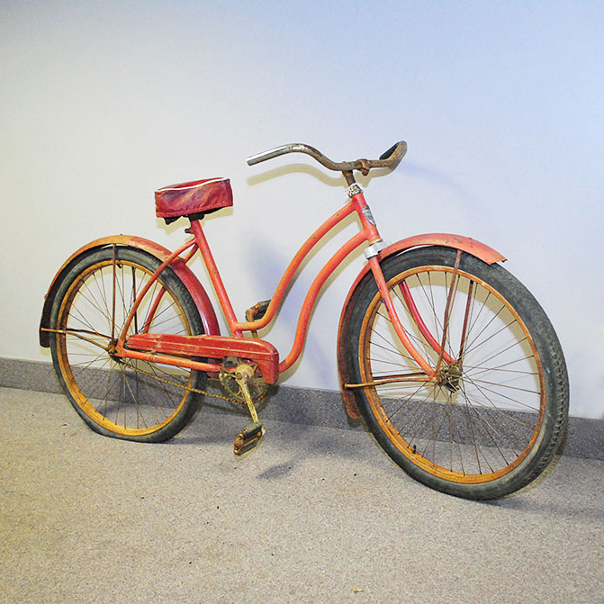 Circa 1930 Red Gobel Step-Through Bicycle