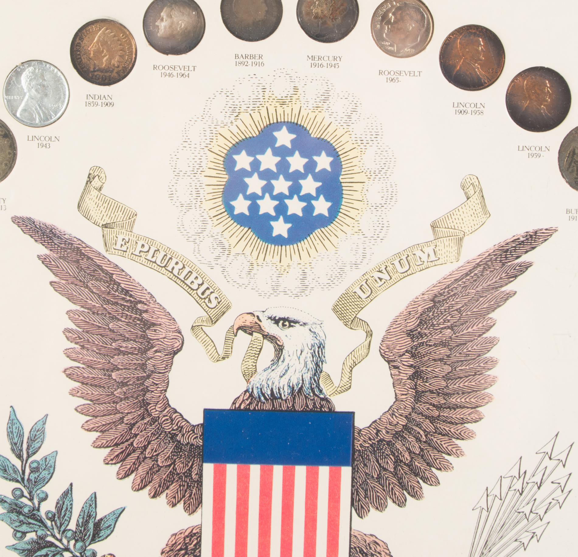 Framed "20th Century United States Coins"