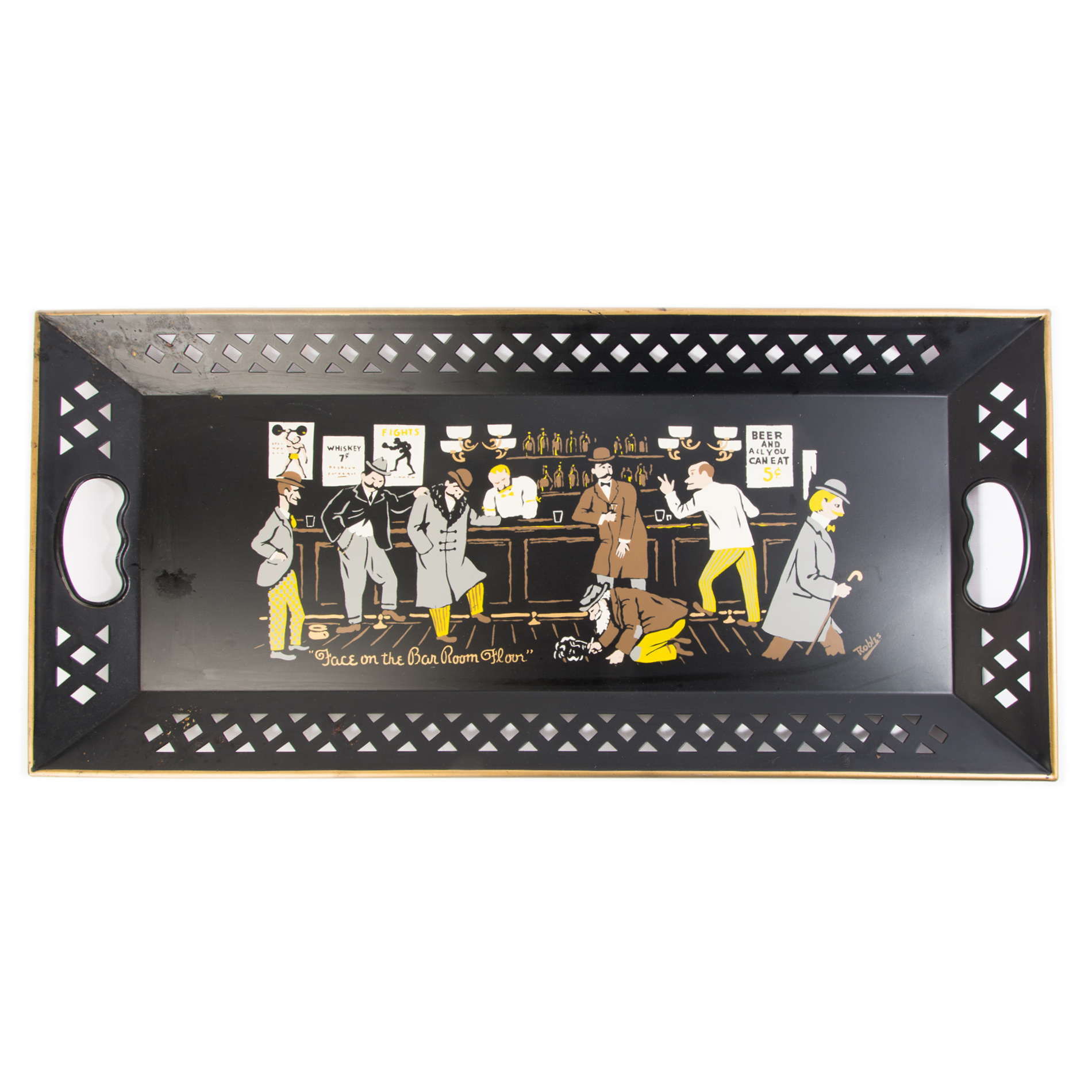 Nashco Products Vintage Tole Bar Tray