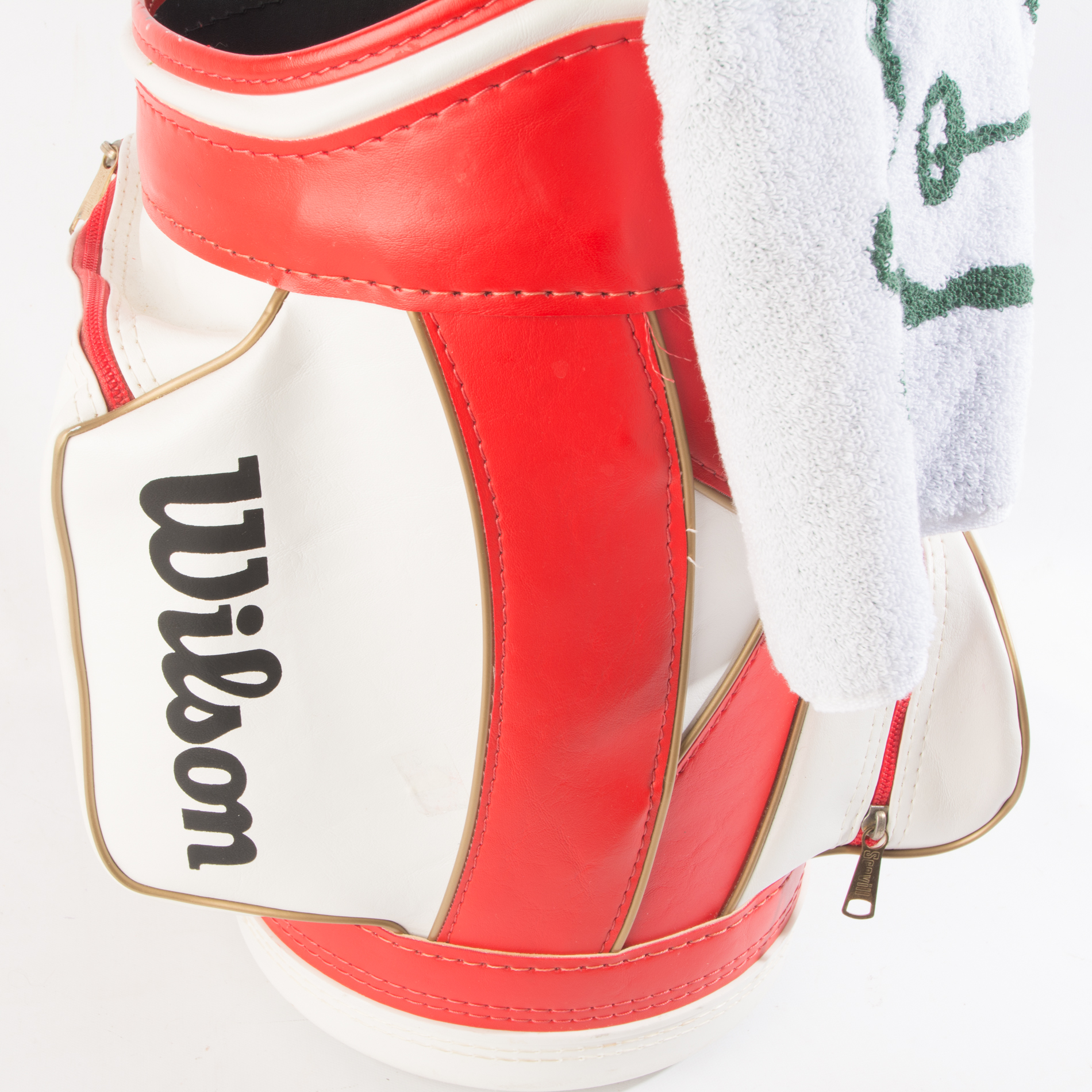 Wilson Golf Bag Wastebasket with Masters Tournament Towel