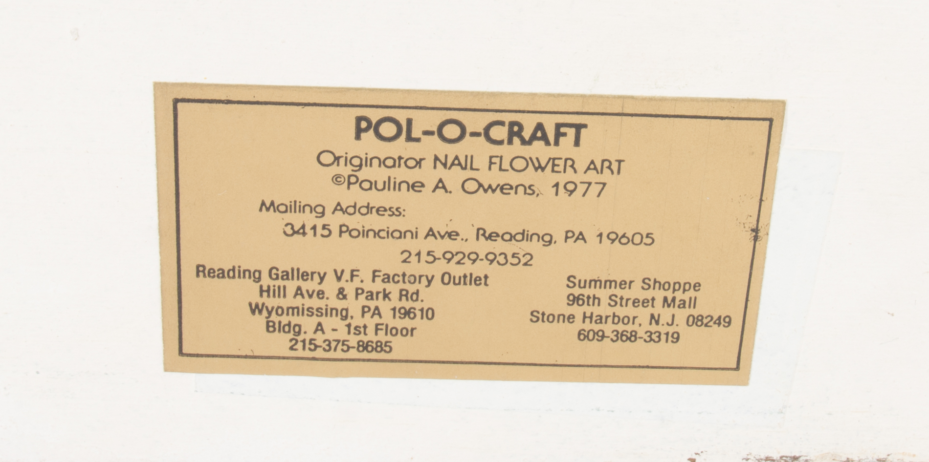 Pol-O-Craft Nail Flower Art