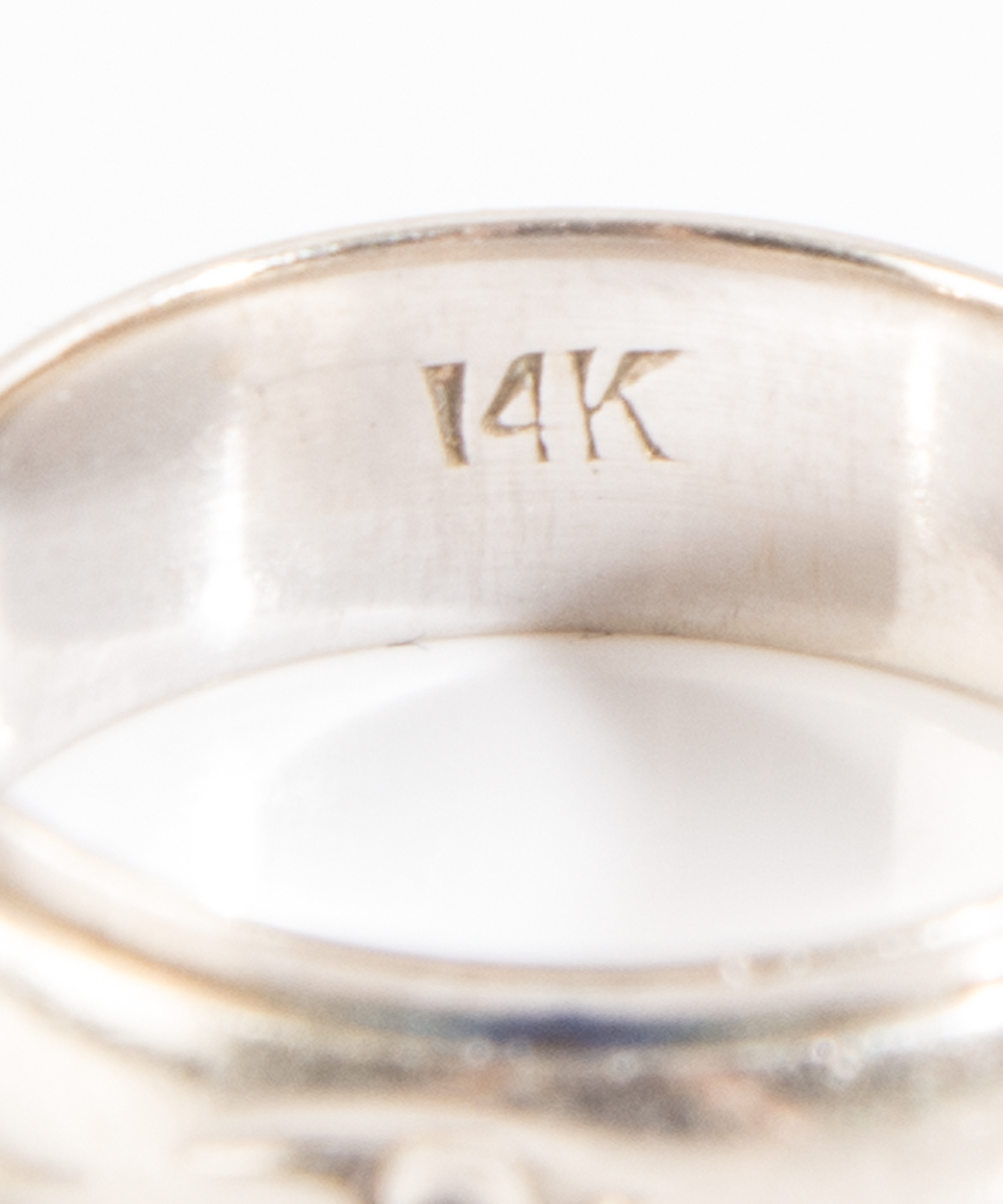 14K White Gold Band