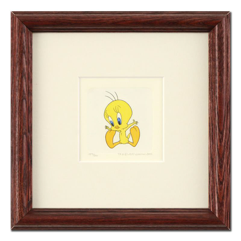 Warner Bros. Limited Edition Hand Tinted Etching "Tweety Bird"