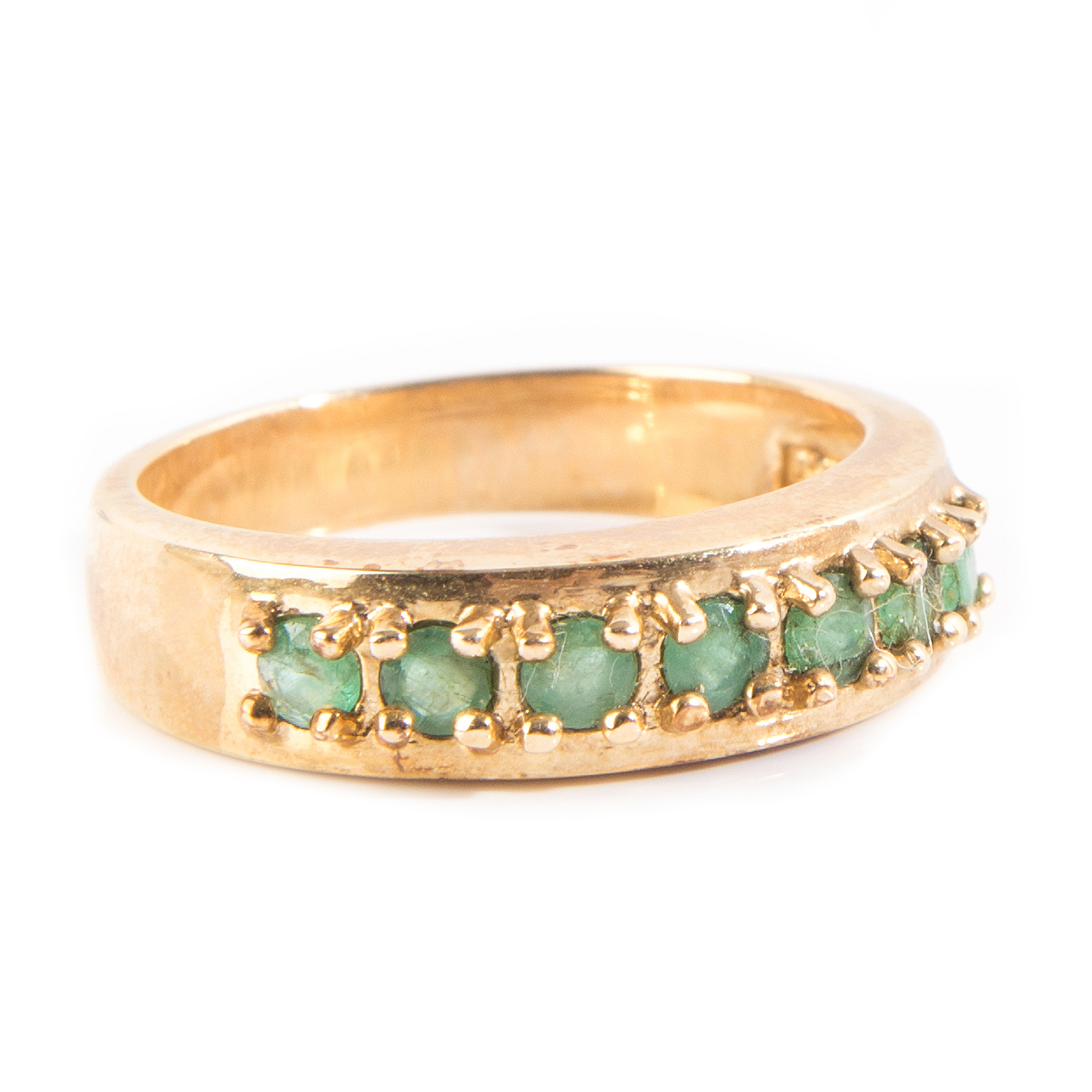 Gold Plated Sterling Silver Emerald Ring
