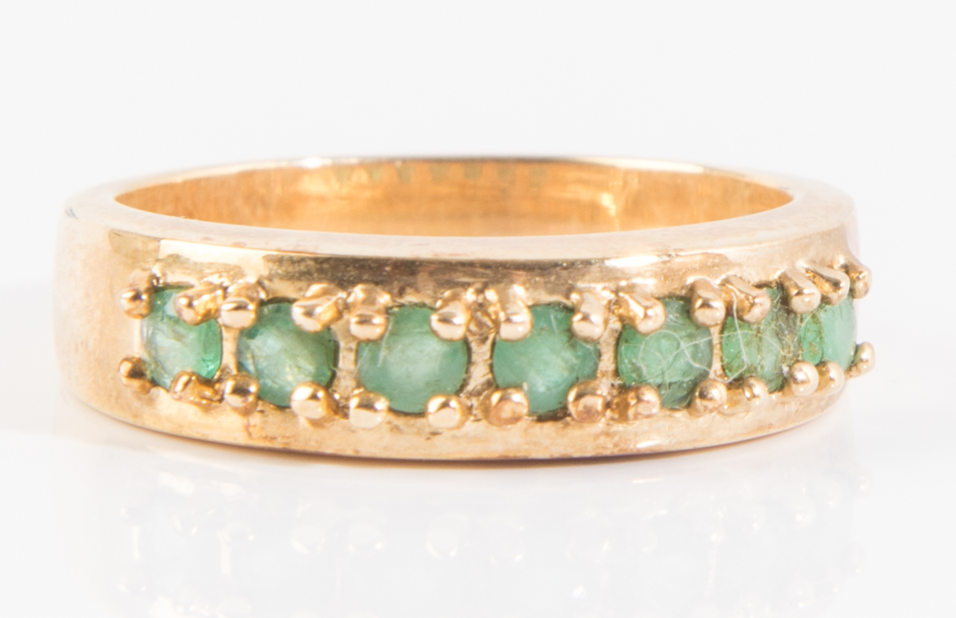 Gold Plated Sterling Silver Emerald Ring