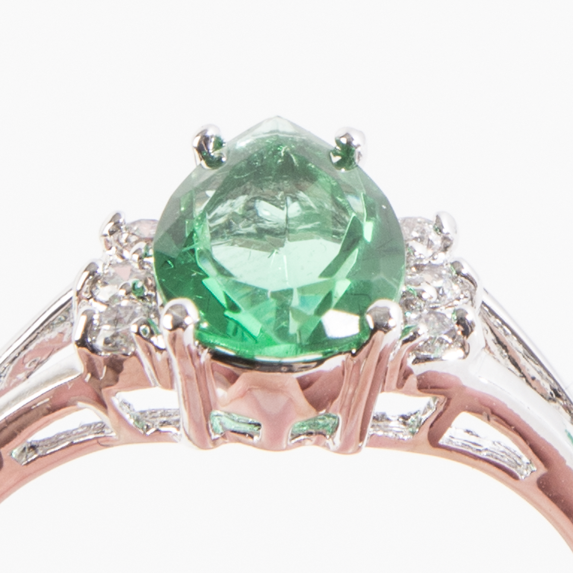 Plated Silver Simulated Stone Demi Parure