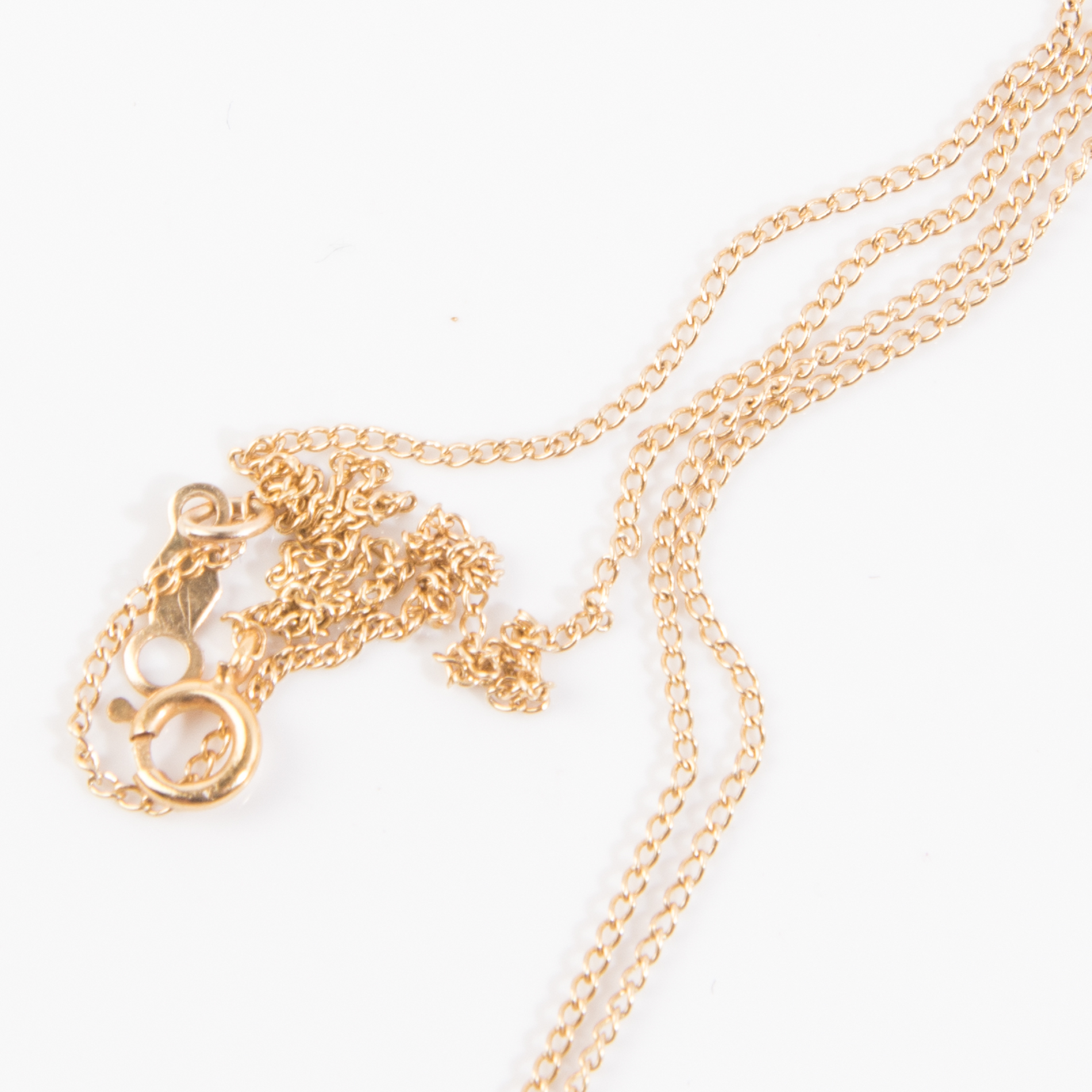 14K Yellow Gold Cross Necklace with Additional Pendant
