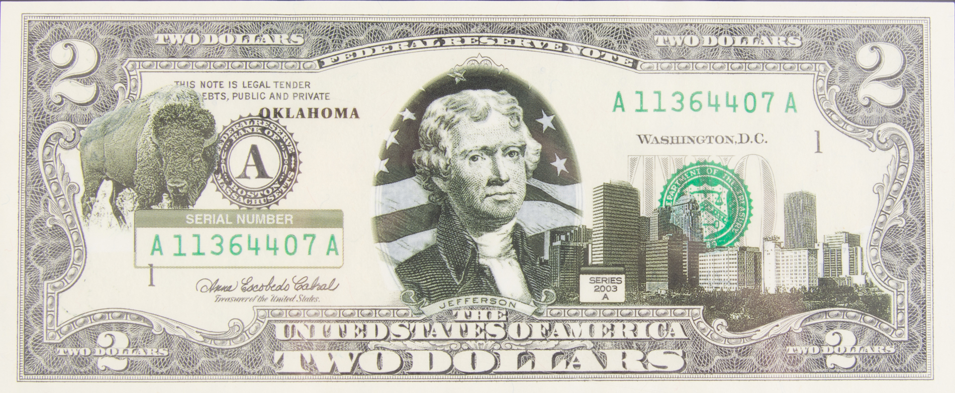 50 State $2 Bill Collection