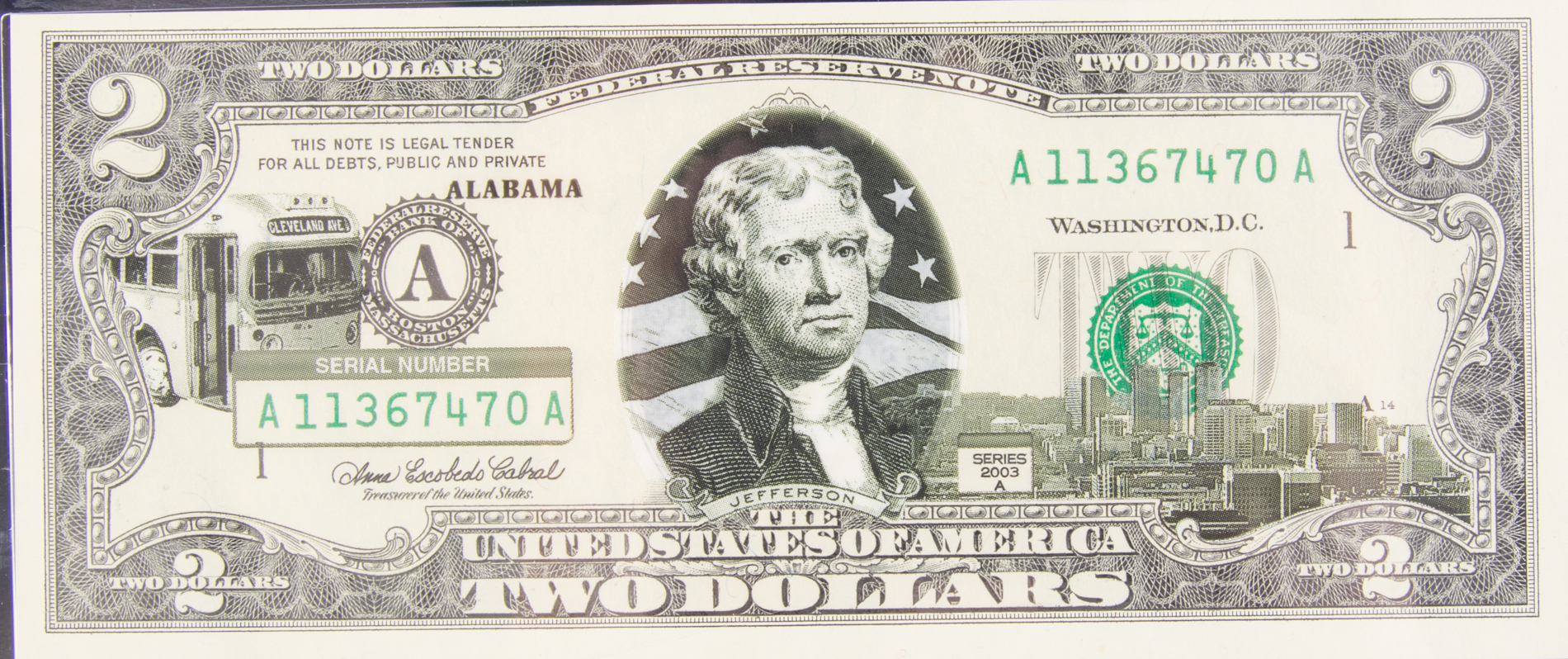 50 State $2 Bill Collection