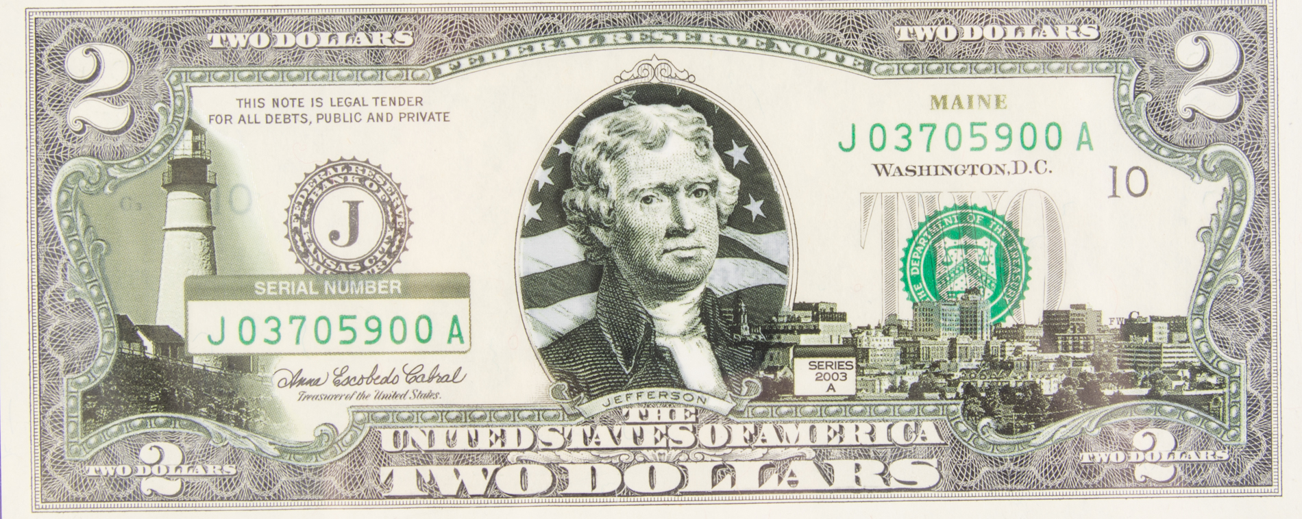 50 State $2 Bill Collection