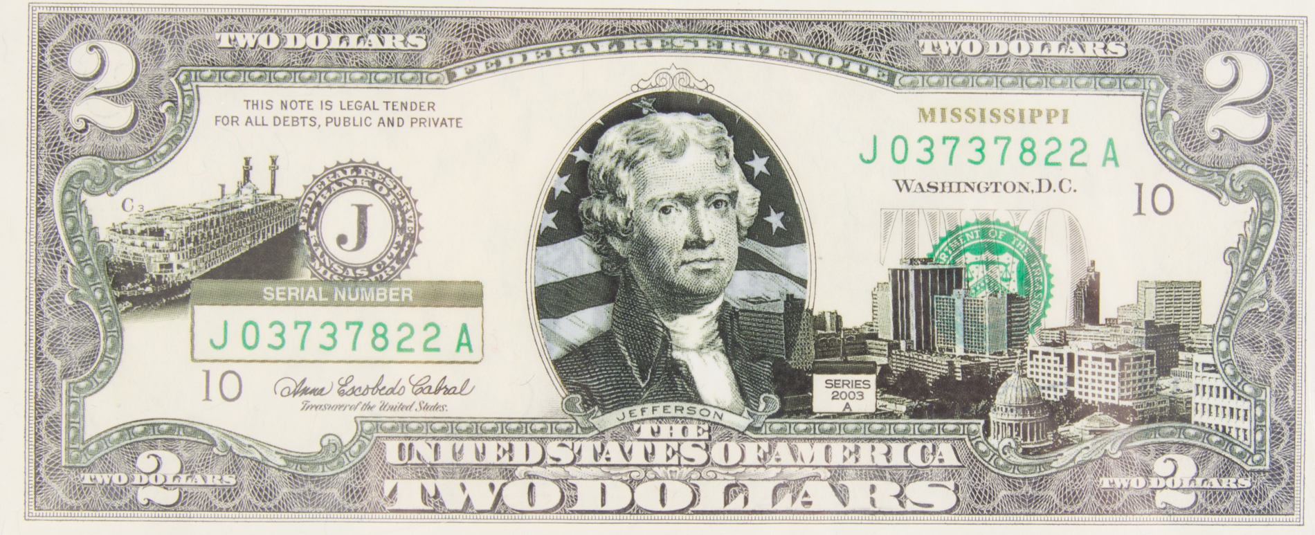 50 State $2 Bill Collection