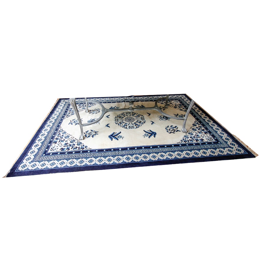 Hand-Knotted Chinese Area Rug