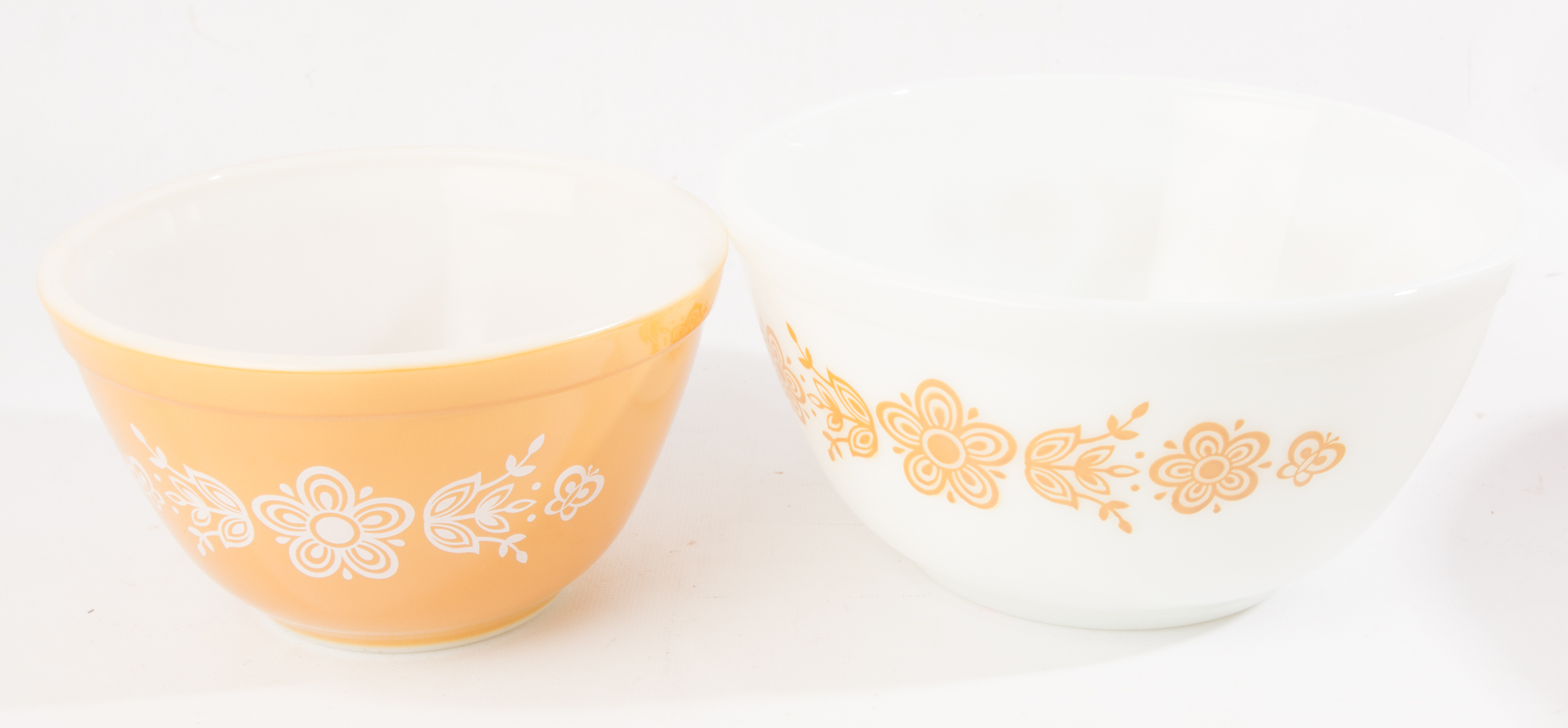 Vintage "Butterfly Gold" Pyrex Mixing Bowls