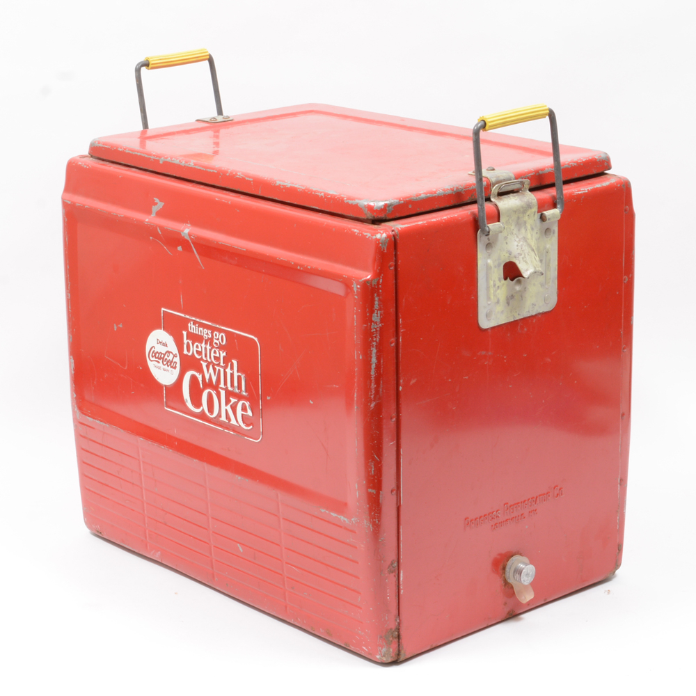 Vintage Metal Coolers Including Coca-Cola
