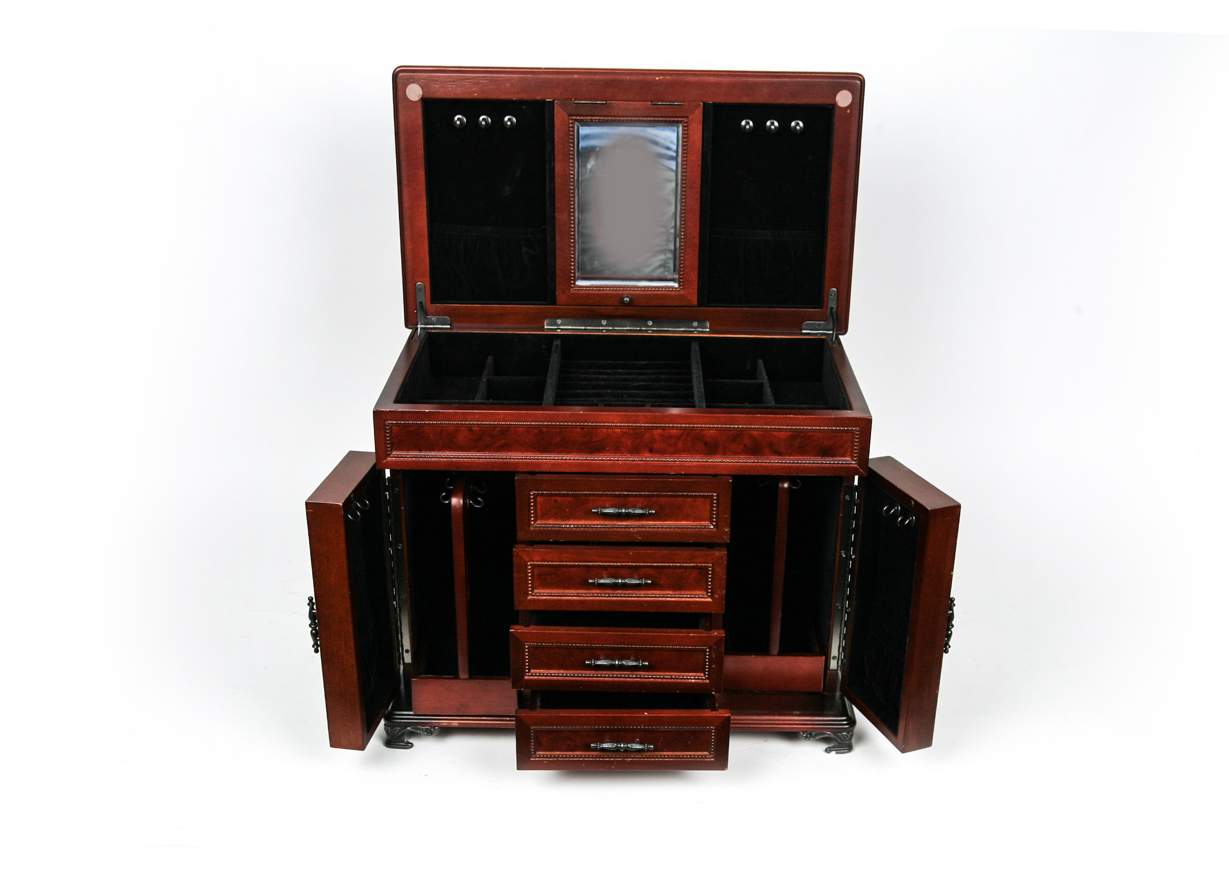 Wooden Table Top Jewelry Box