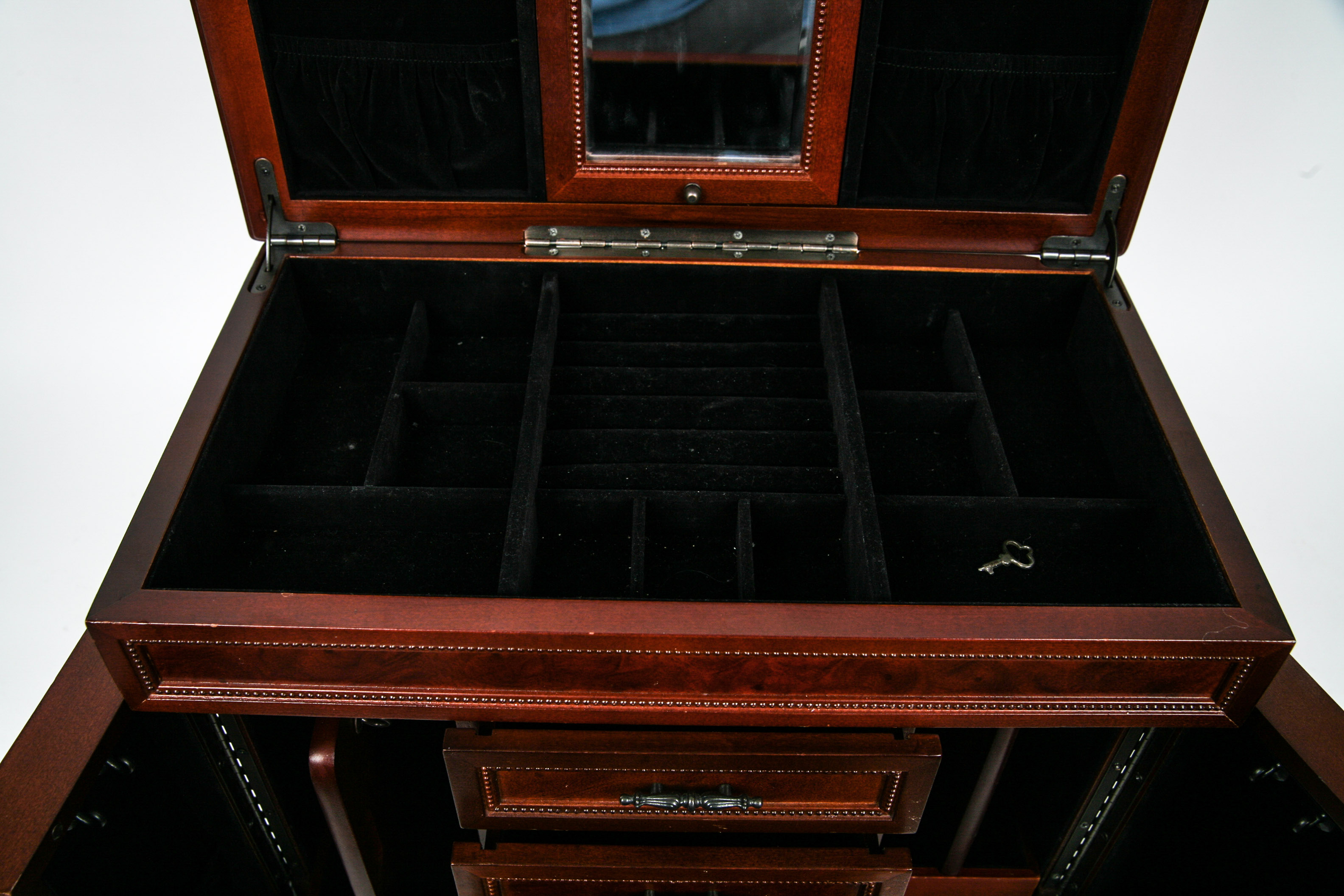 Wooden Table Top Jewelry Box