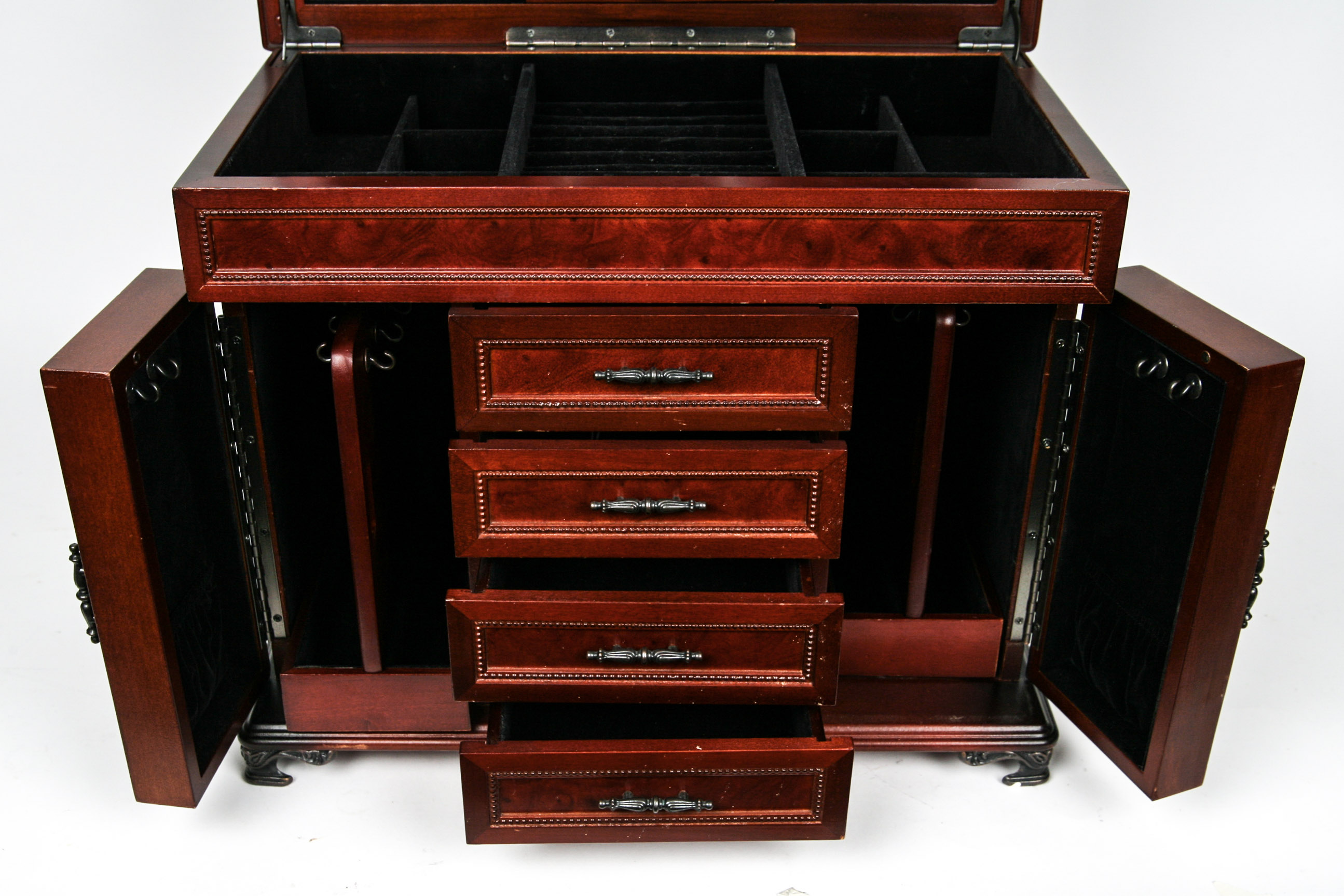 Wooden Table Top Jewelry Box