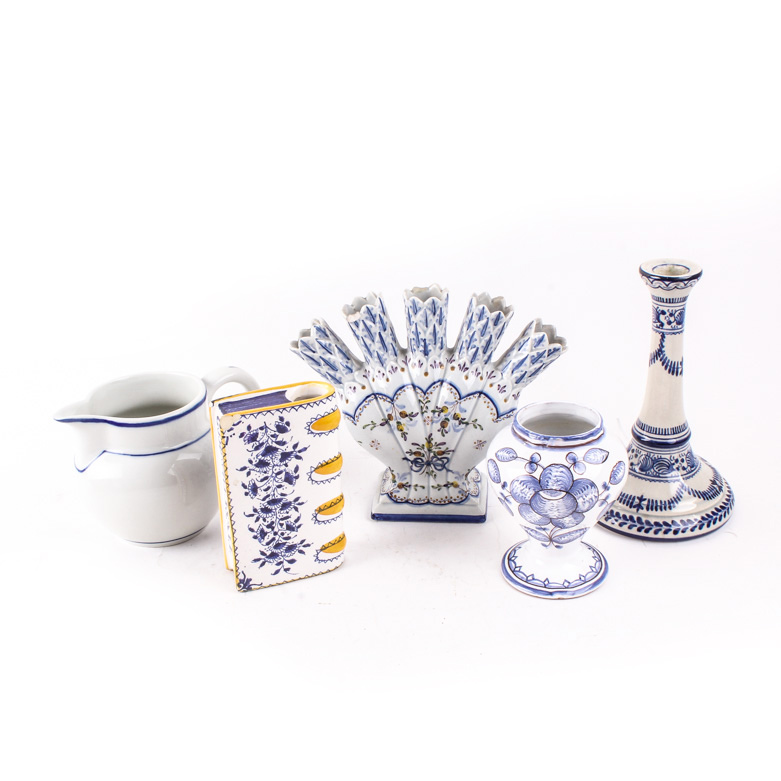 Collection of Hand Painted Portuguese Porcelain Tableware