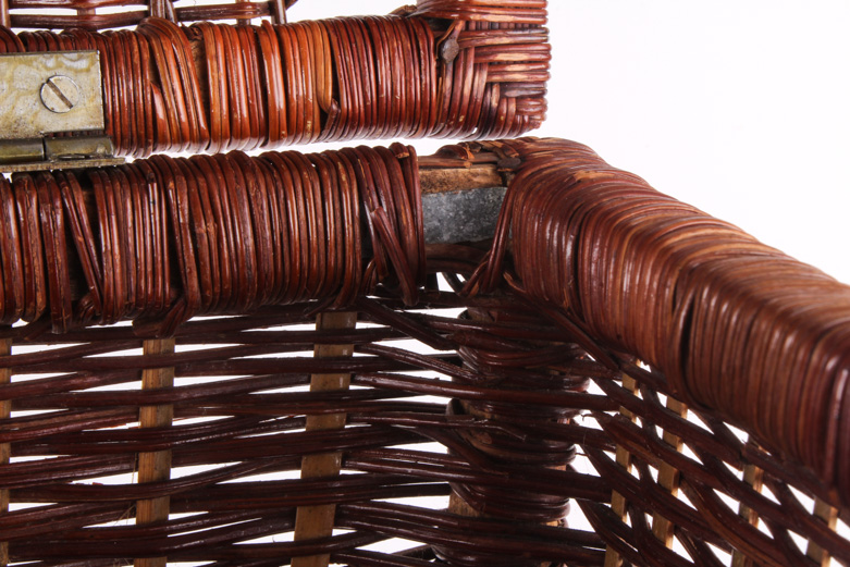 Vintage Wicker Corner Hamper