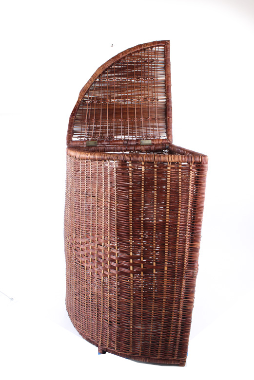Vintage Wicker Corner Hamper