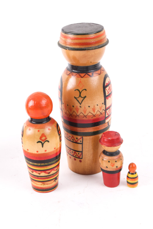 Russian Hand Painted Wood Toys