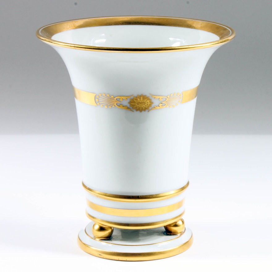 Herend Hand-Painted Gilded Vase