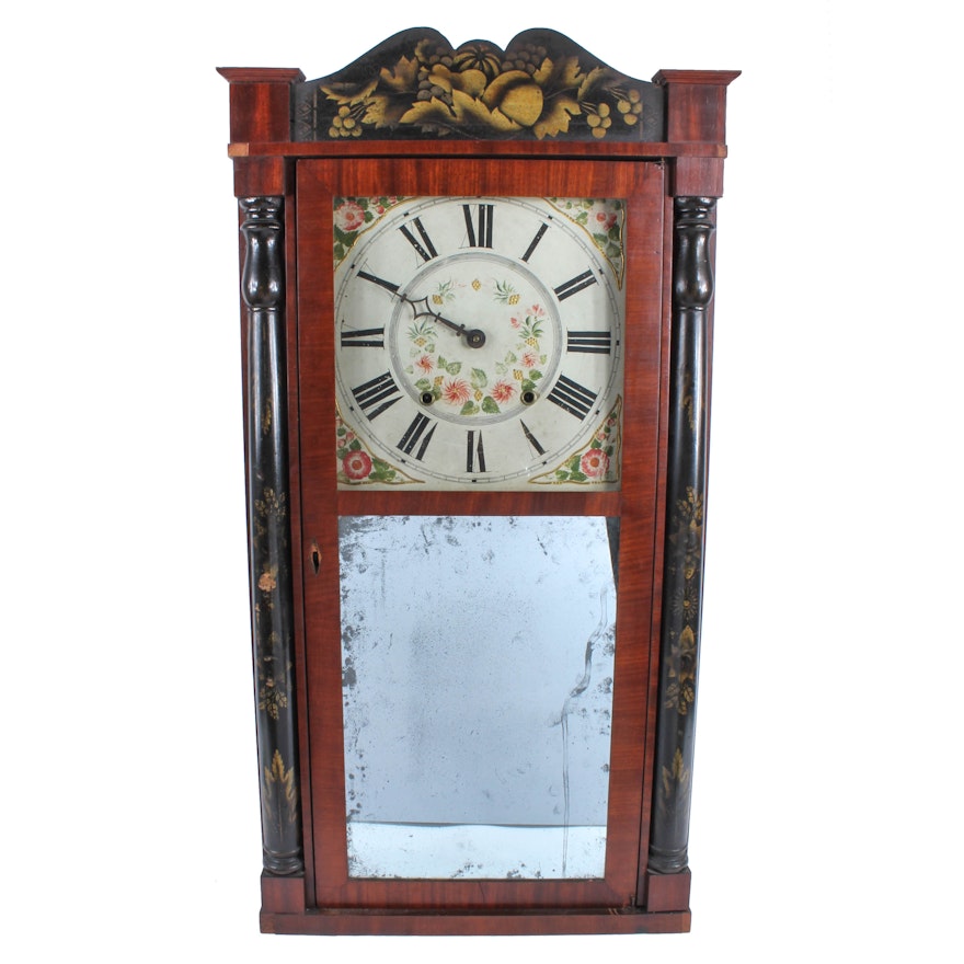 Antique Jeromes' and Darrow Wall Clock