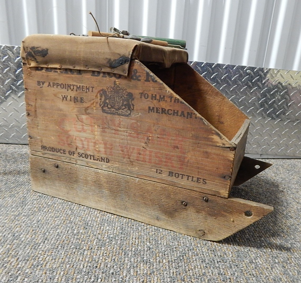 Antique Recycled Wood Ice Fishing Box/Seat