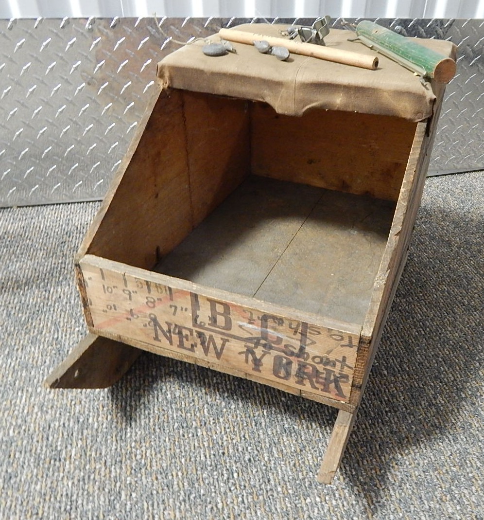 Antique Recycled Wood Ice Fishing Box/Seat
