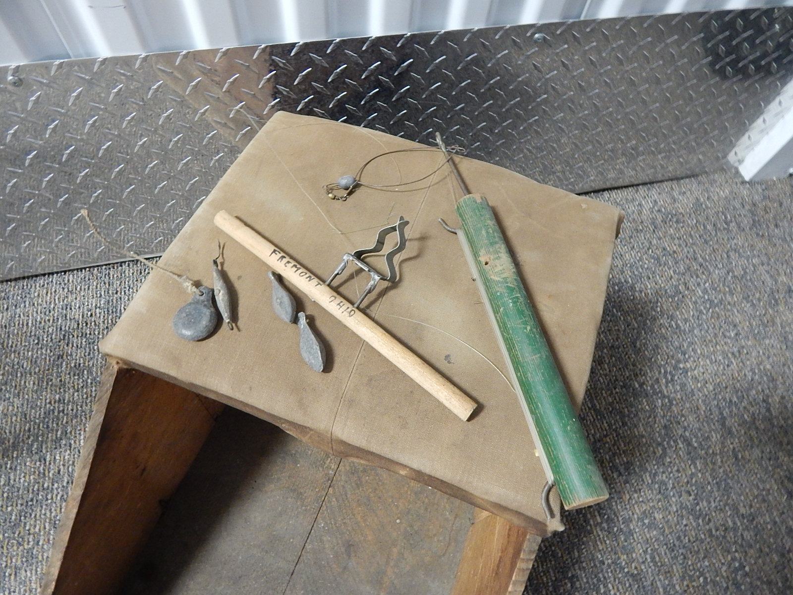 Antique Recycled Wood Ice Fishing Box/Seat