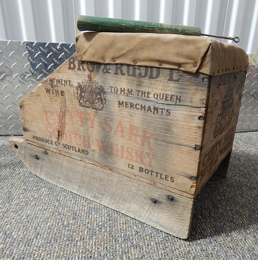 Antique Recycled Wood Ice Fishing Box/Seat