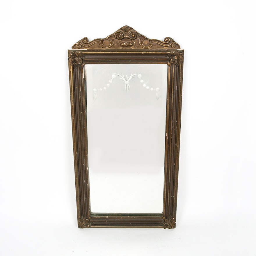 Vintage Framed Wall Mirror