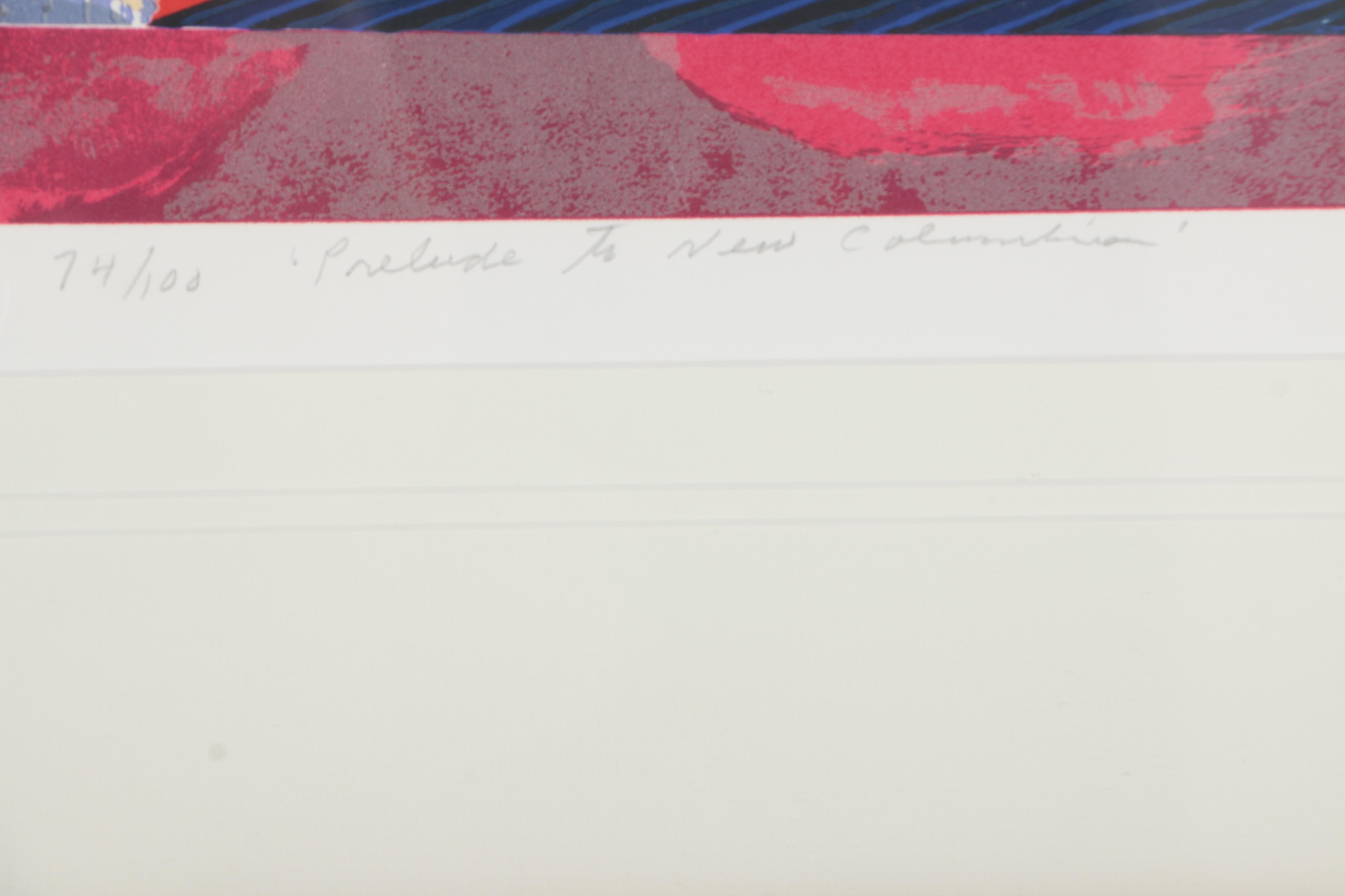 Sam Gilliam Limited Edition Serigraph "Prelude to New Columbia"