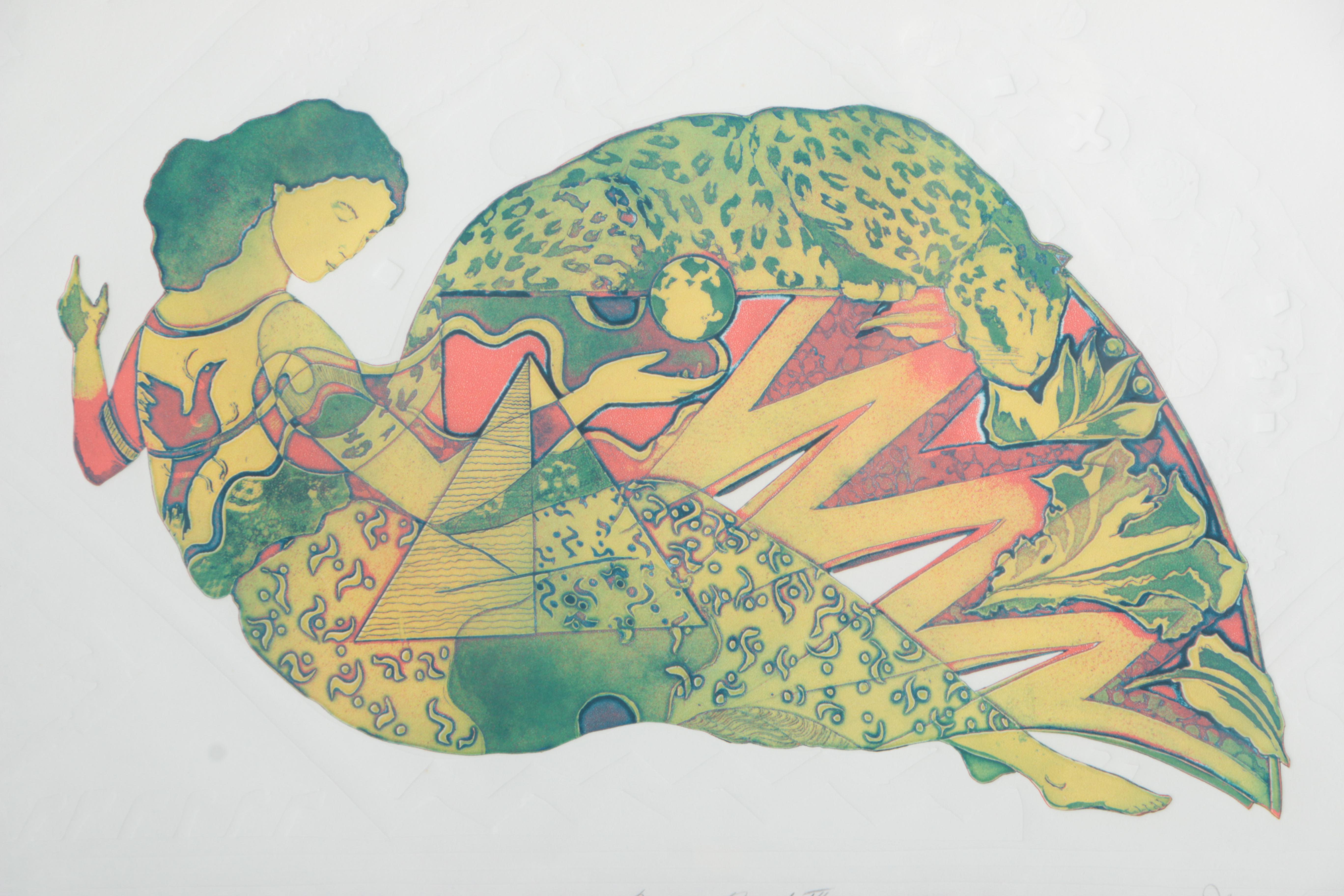 Jonna White Color Intaglio "Midas Touch III"