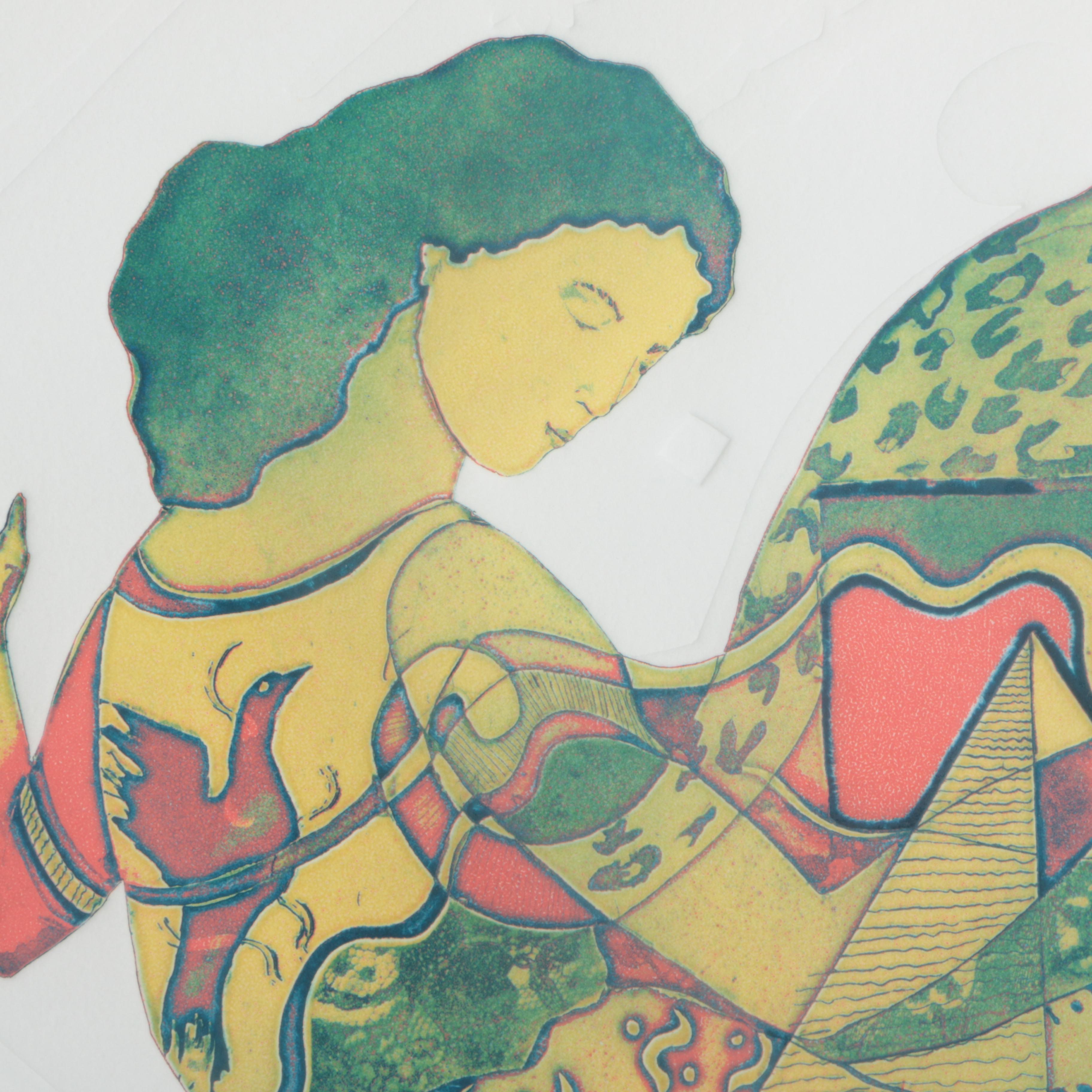 Jonna White Color Intaglio "Midas Touch III"