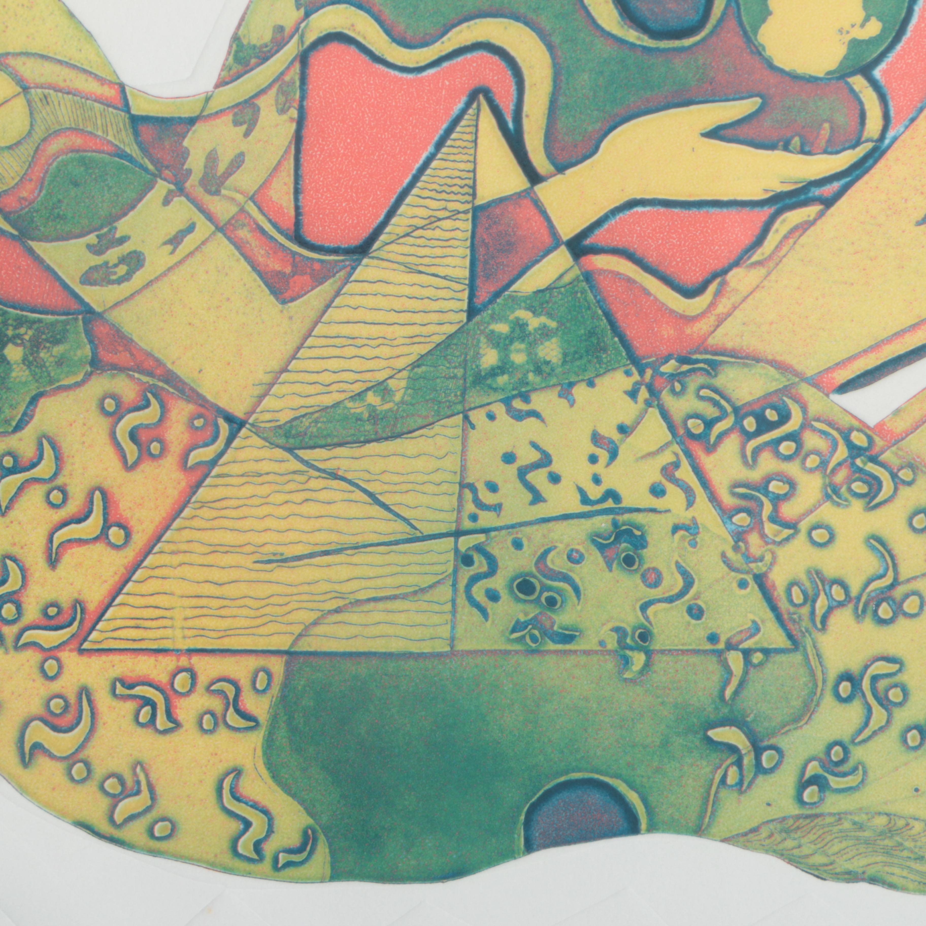 Jonna White Color Intaglio "Midas Touch III"