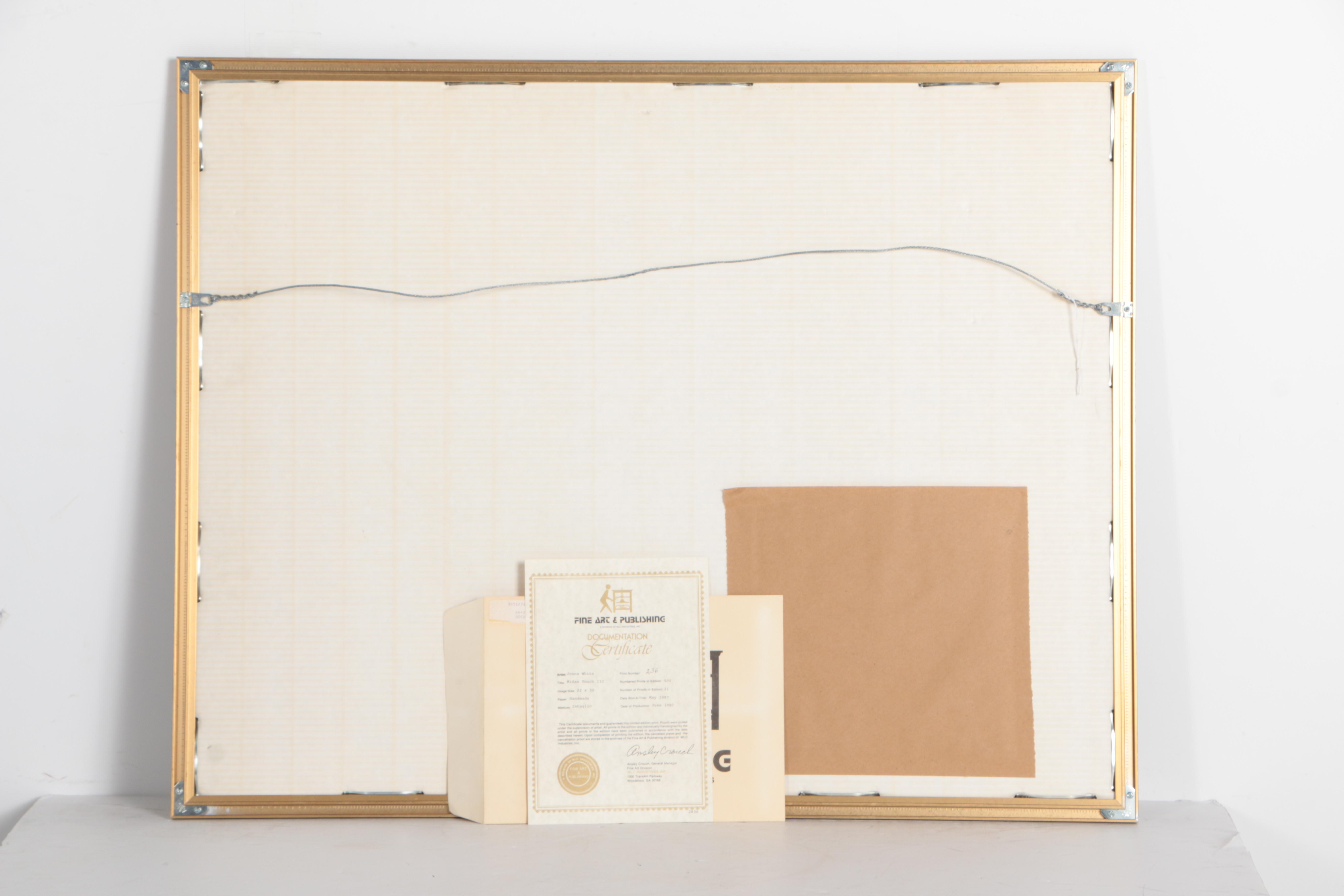 Jonna White Color Intaglio "Midas Touch III"