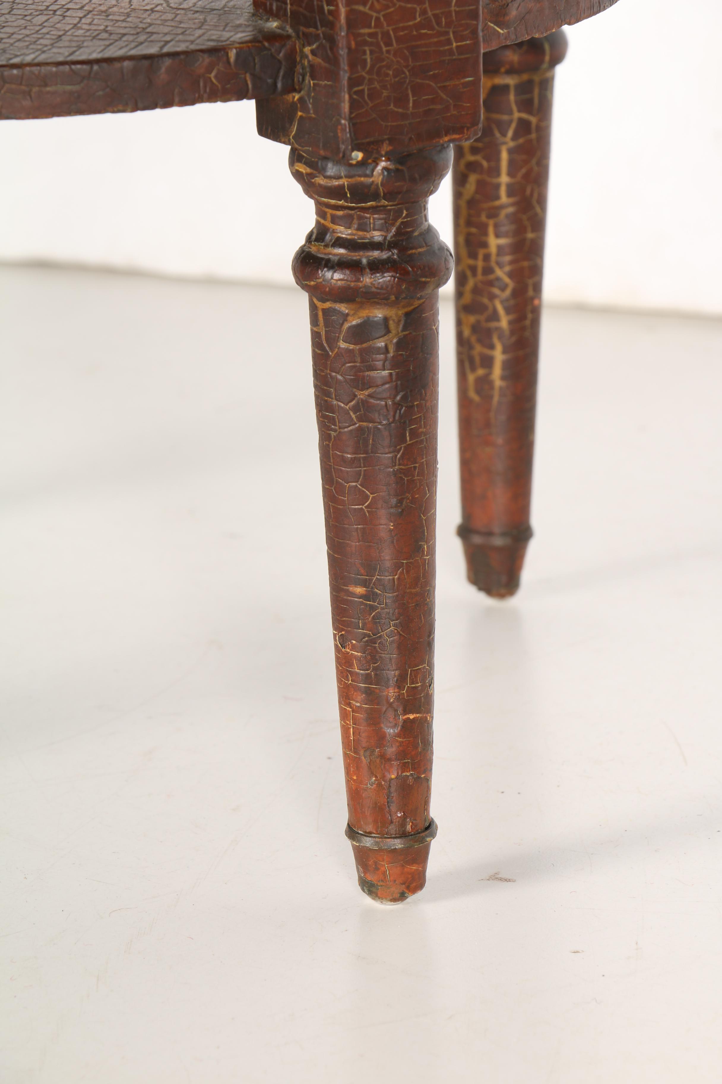 Vintage Louis XVI Style Side Table With Limestone Top