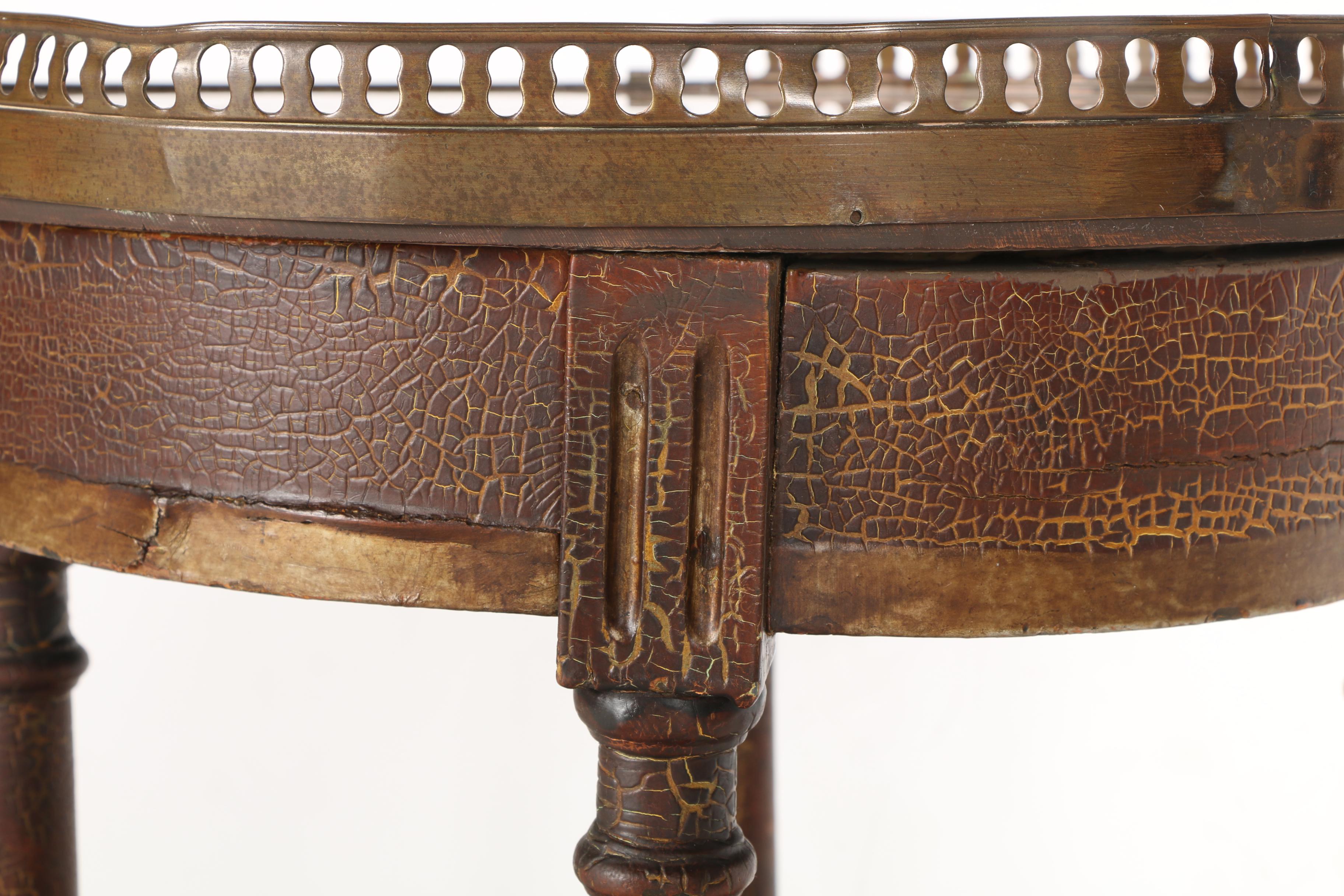 Vintage Louis XVI Style Side Table With Limestone Top