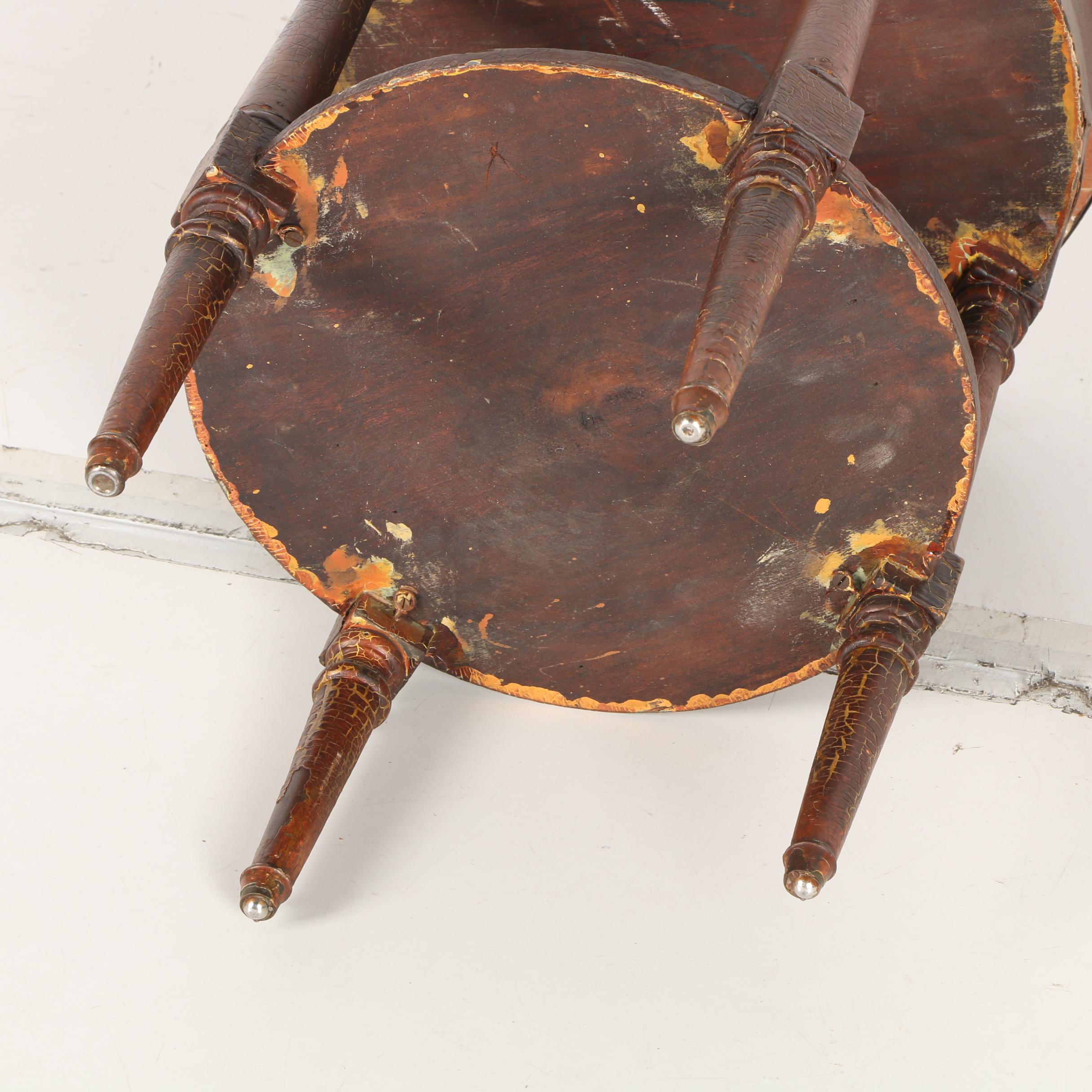 Vintage Louis XVI Style Side Table With Limestone Top